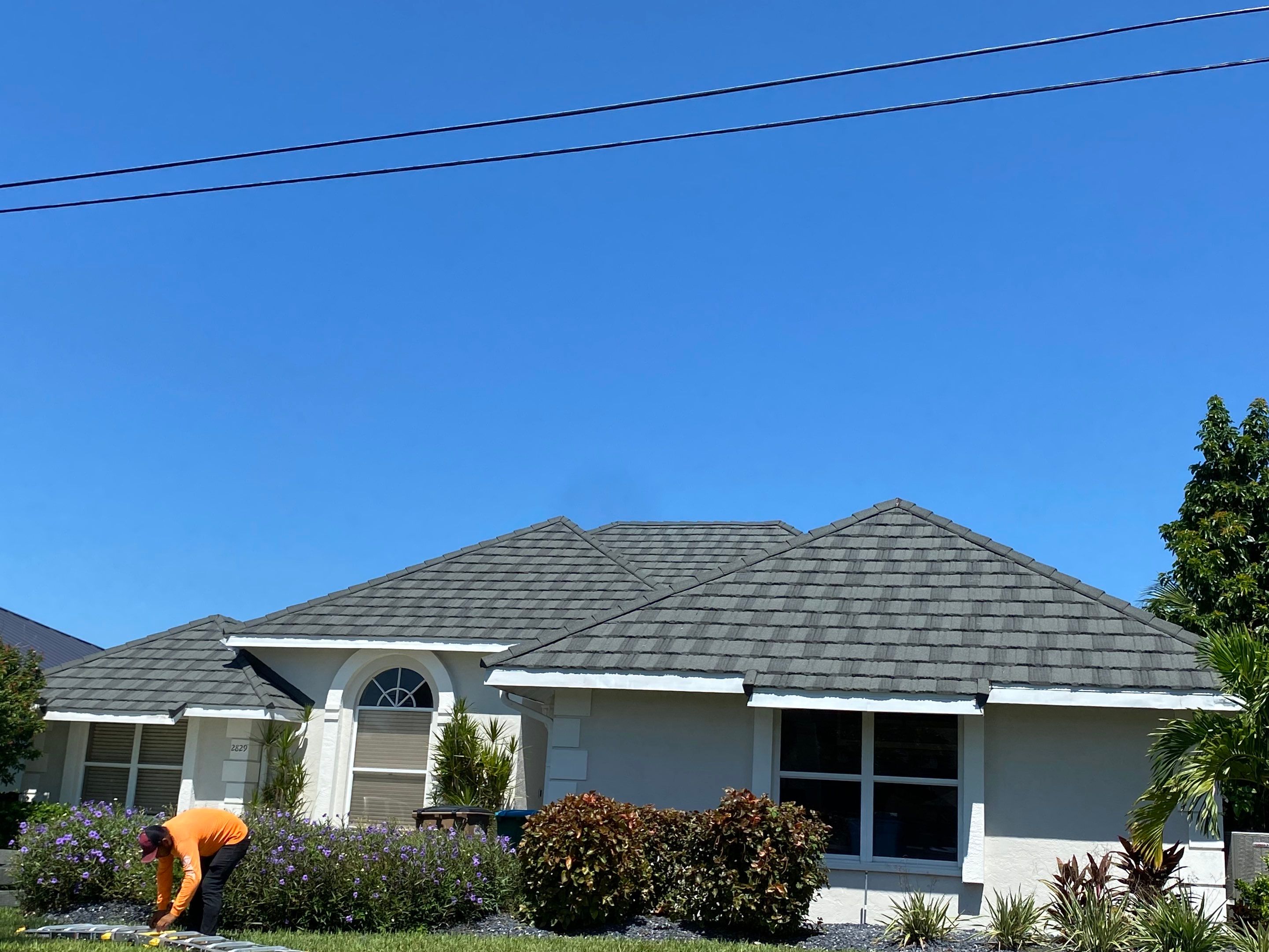 SW Cape Coral Stone Coated Steel Roof Installation by Four Peaks Roofing