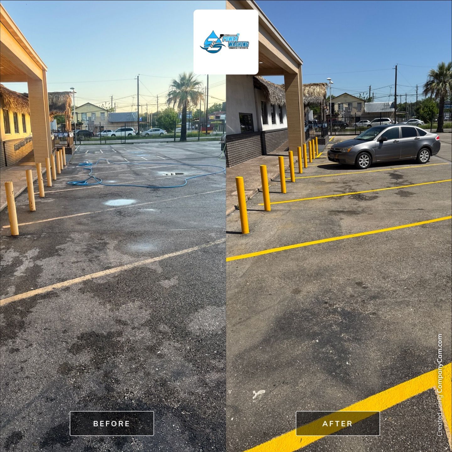 Commercial Parking Lot Striping and Safety Marking Installation in Houston by Zeal Power Washing
