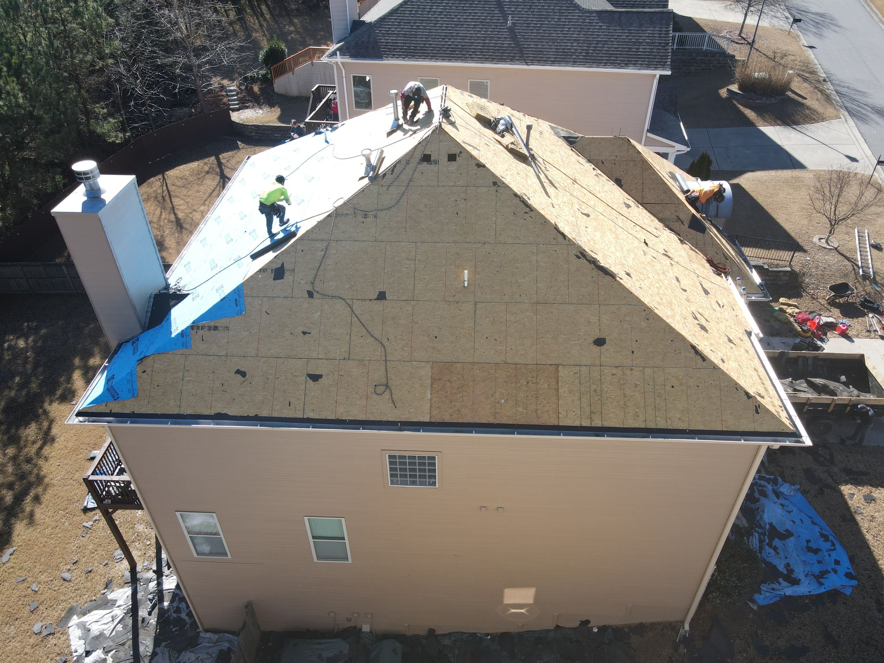 Residential Roofing Installation using Owens Corning by Inspector Roofing and Restoration
