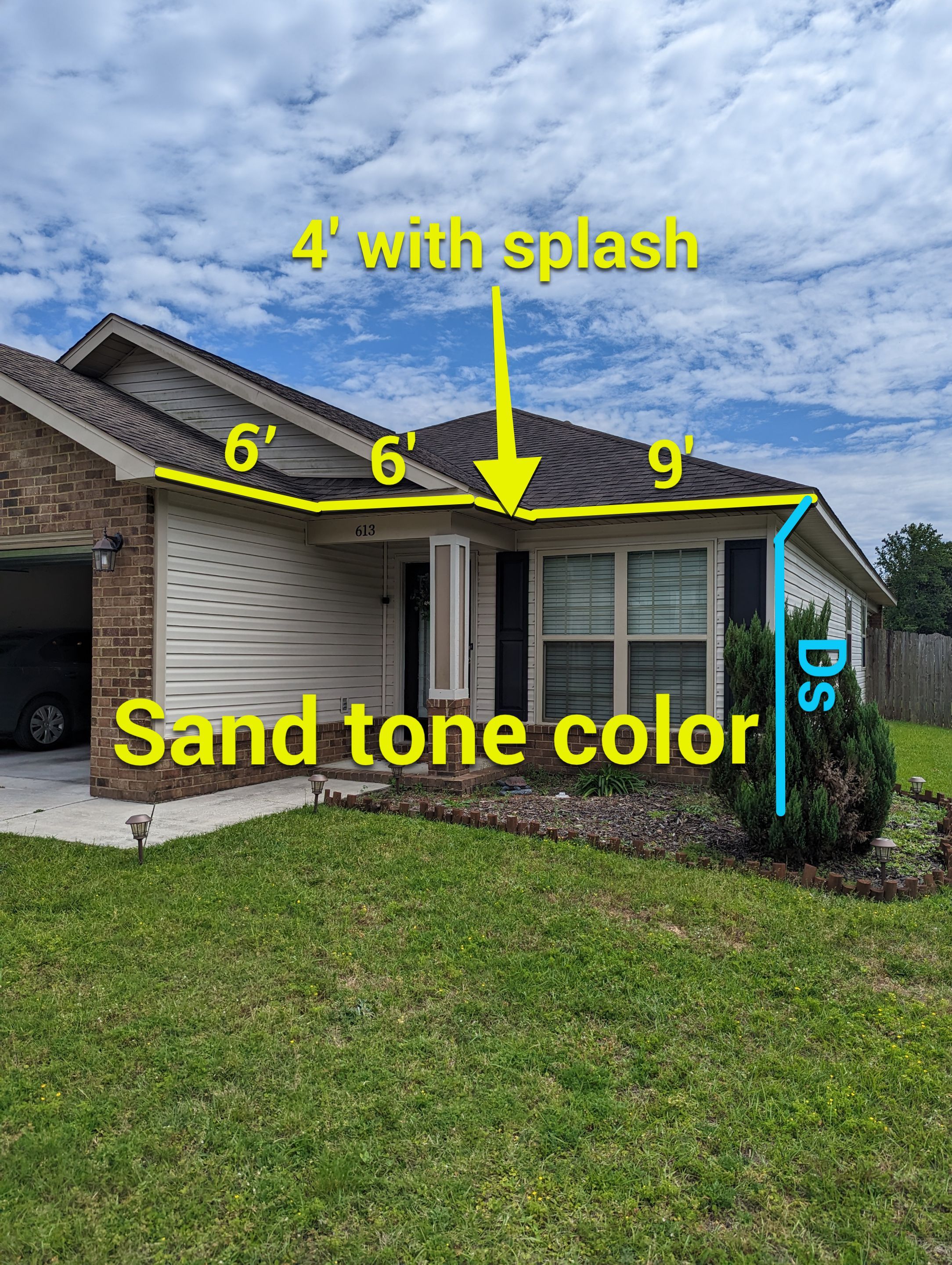 Sand Tone Color Gutter Installation in Pensacola FL by Gutter Professors