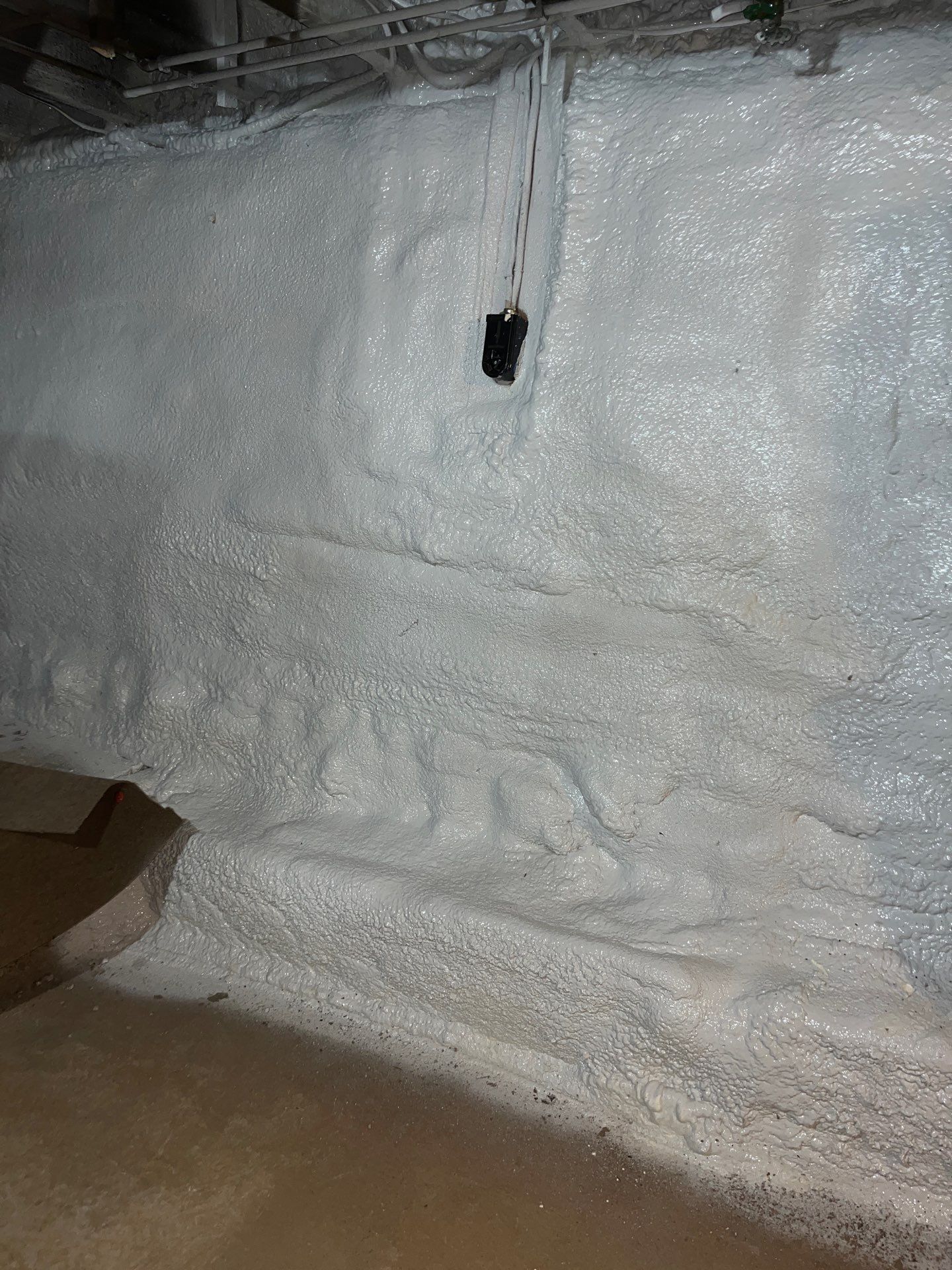 Basement Exterior Walls using Closed Cell Spray Foam by NYS Foam & Energy