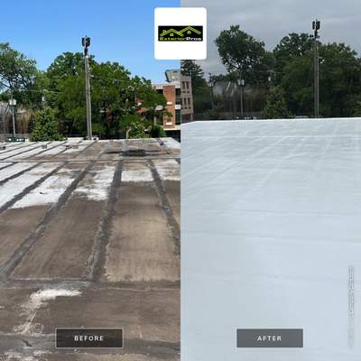 Roof Installation using Silicone TPO