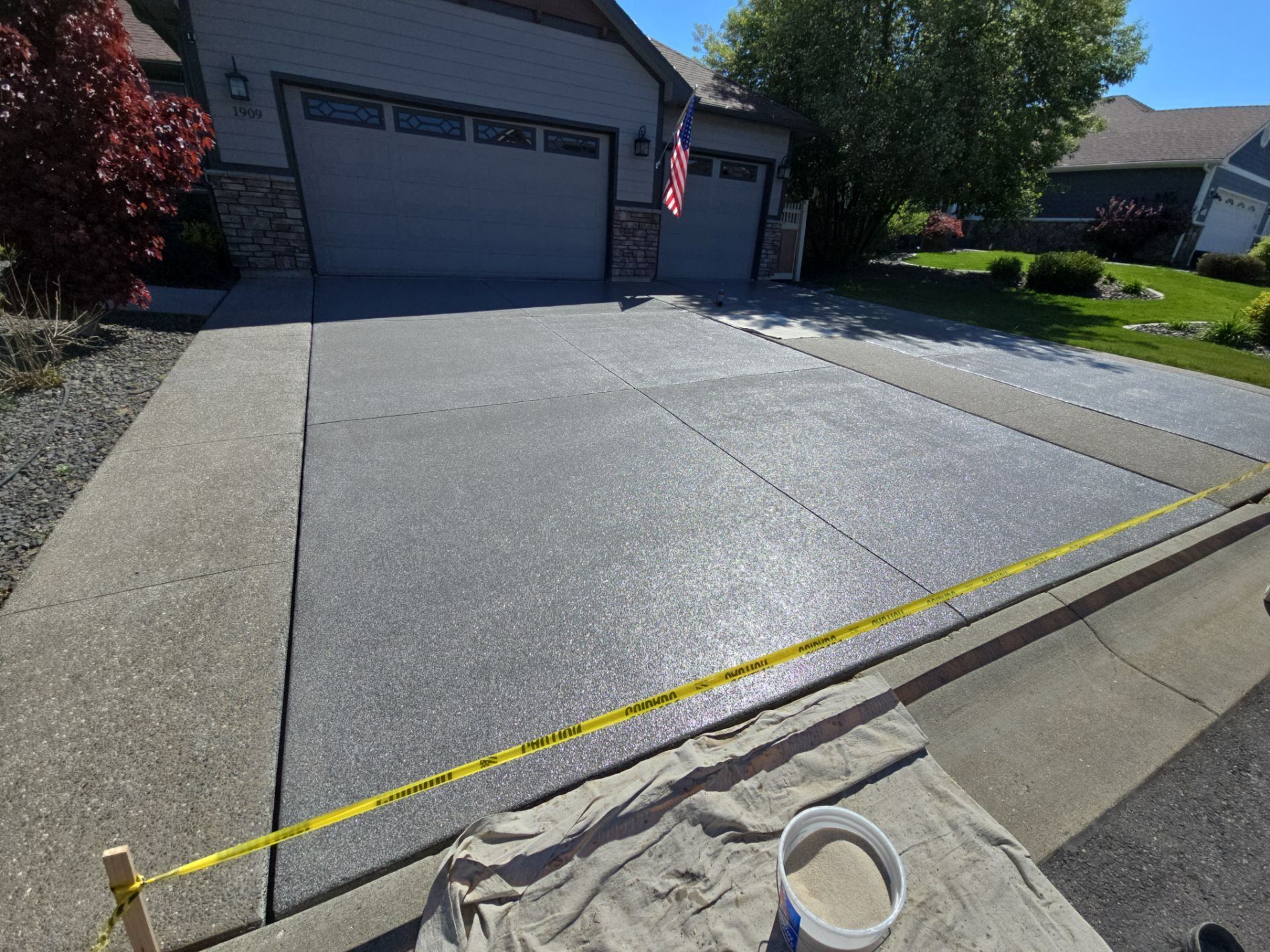 Driveway Transformation using Greystone 1/8" by Croc Coatings, LLC