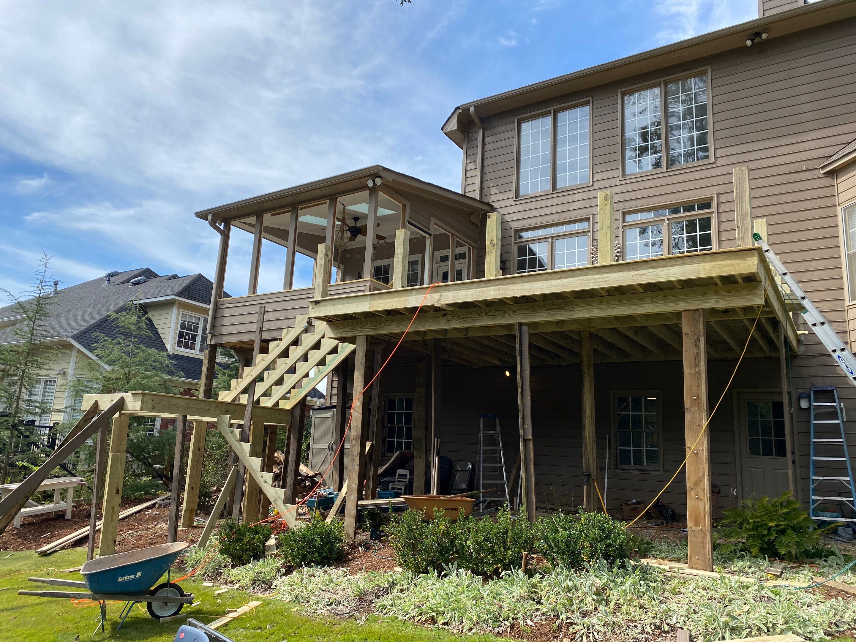 Multi-Level Deck Replacement and Bay Window Installation in Suwanee by Swift Home Renovations