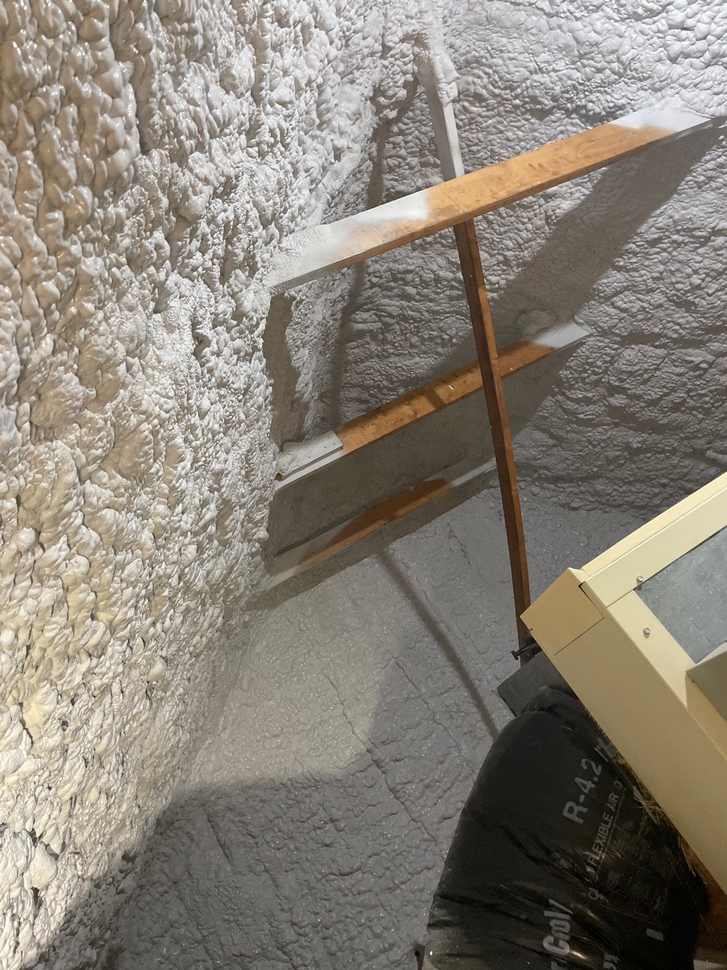 Attic Insulation using open cell spray foam by NYS Foam & Energy