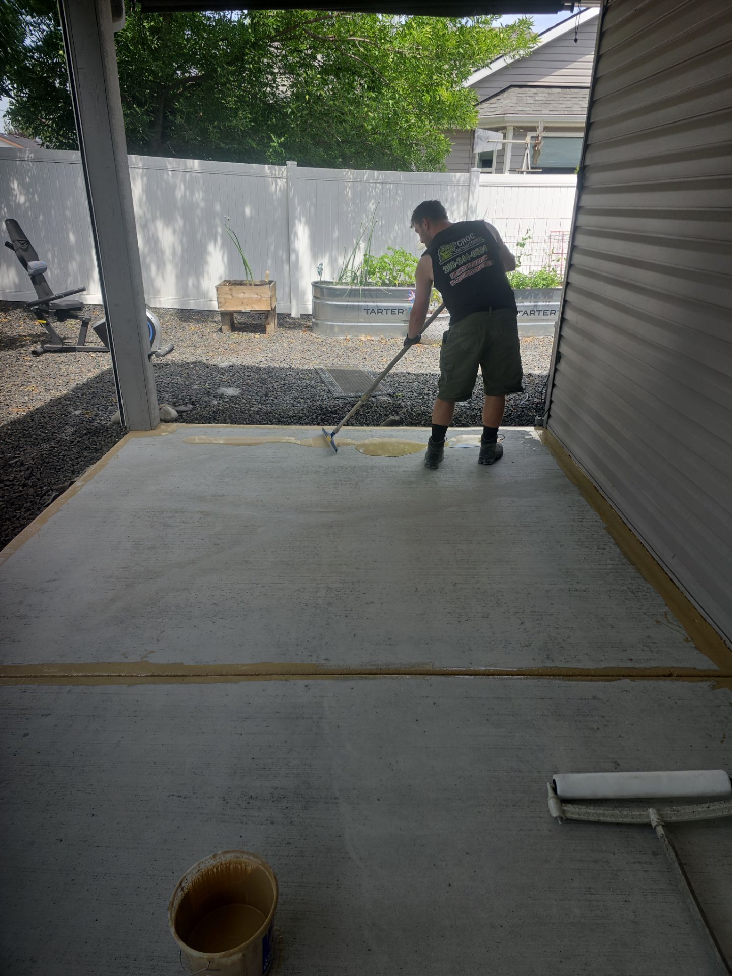 Post Falls Patio and Walkway Transformation with Quartzite Hybrid Finish by Croc Coatings, LLC