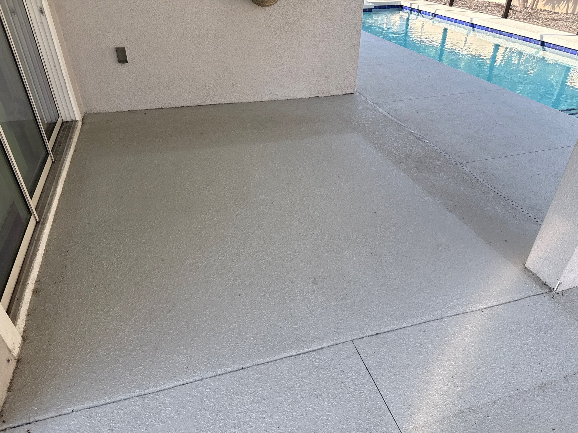Painted Pool Deck & Screen Enclosure Cleaning | Heron Creek, Palmetto FL by Sunshine AquaWash