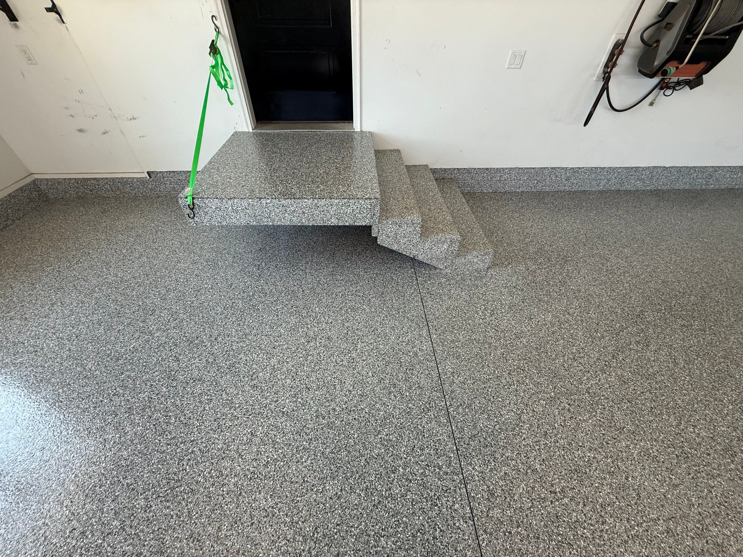 Gravel Flake Garage Floor Coating in Yankton by Select Painting, Coatings & Garage Cabinets
