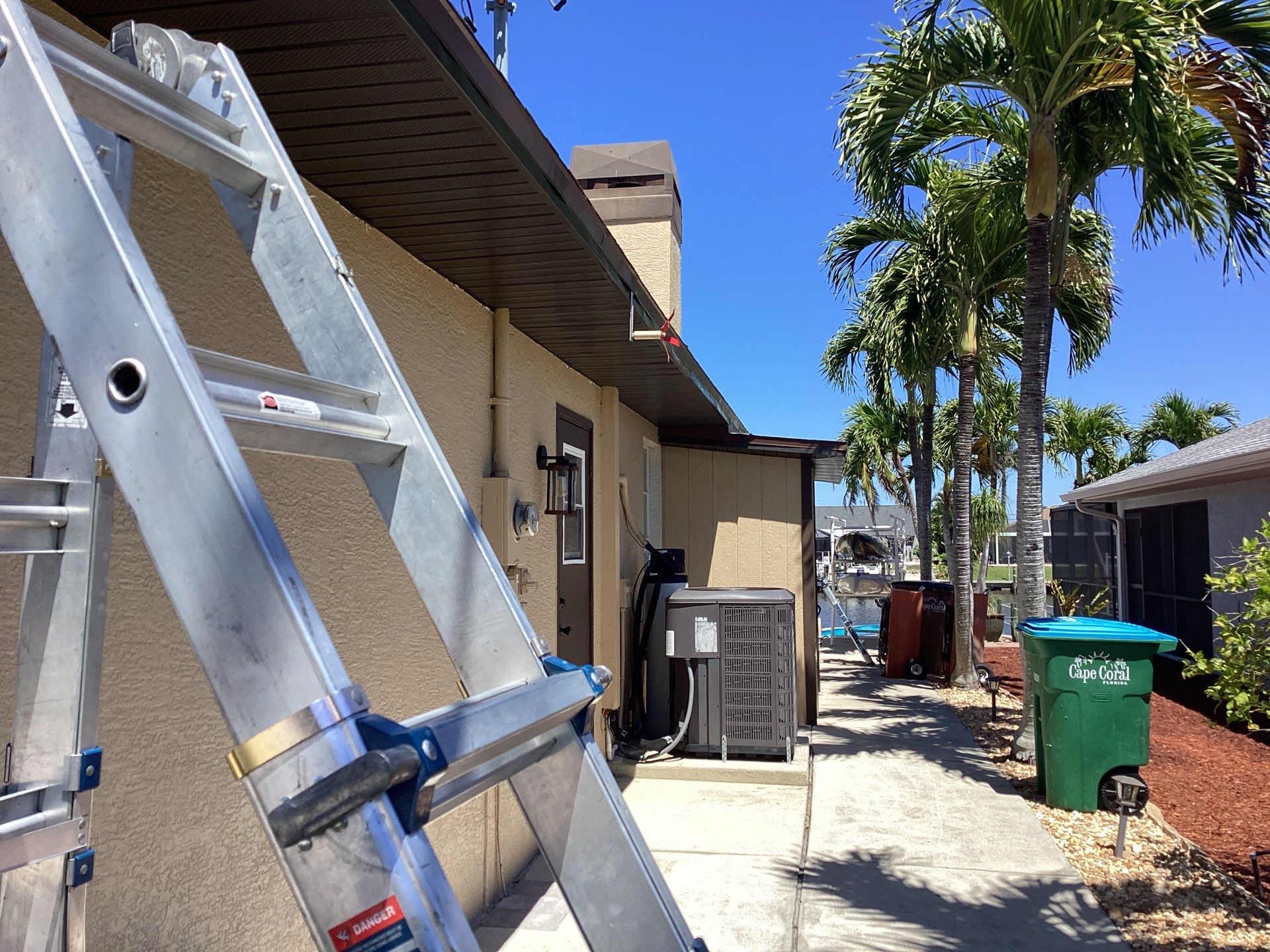 Musket Brown Gutter Installation and Soffit Fascia in Cape Coral FL by Gutter Professors