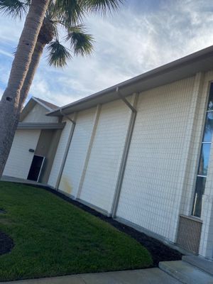 Grey Aluminum Gutters with Downspouts in Sarasota FL