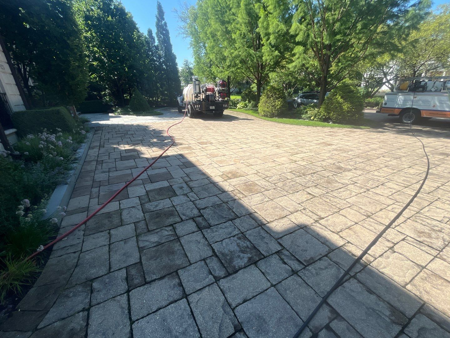 Brick paver clean, sand and seal.  using Surebond SB-1300 by Northern Power Washing LLC.