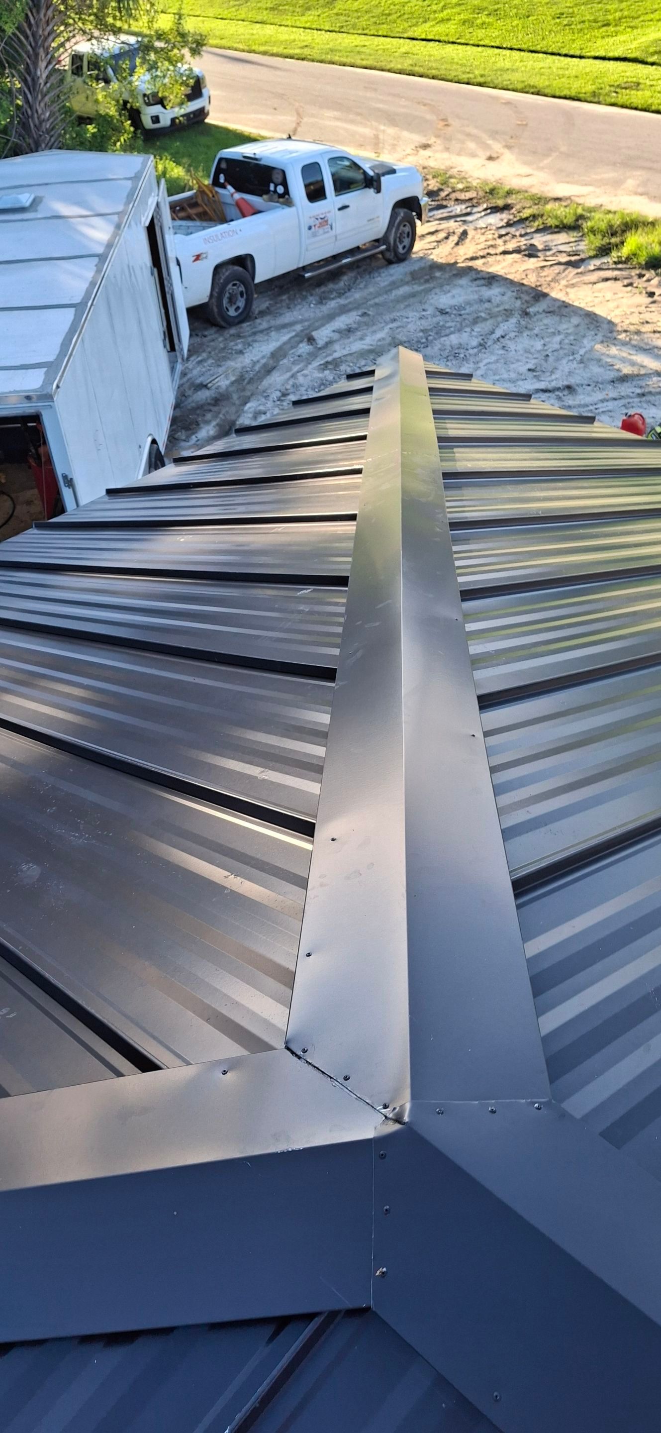 24ga 1" Nail-Strip Dark Bronze  by Total Roofing System The Metal Roof Experts