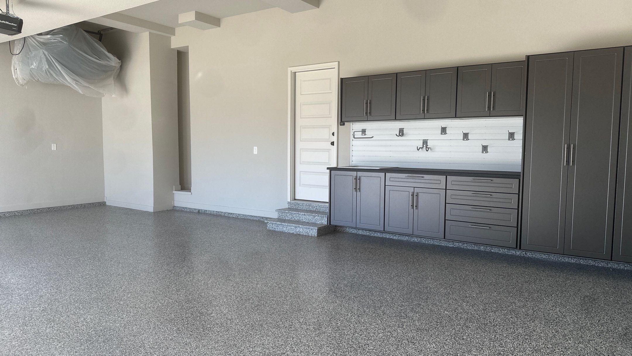 Lisa S. chose a pewter powder on her cabinets  by Banner Garage