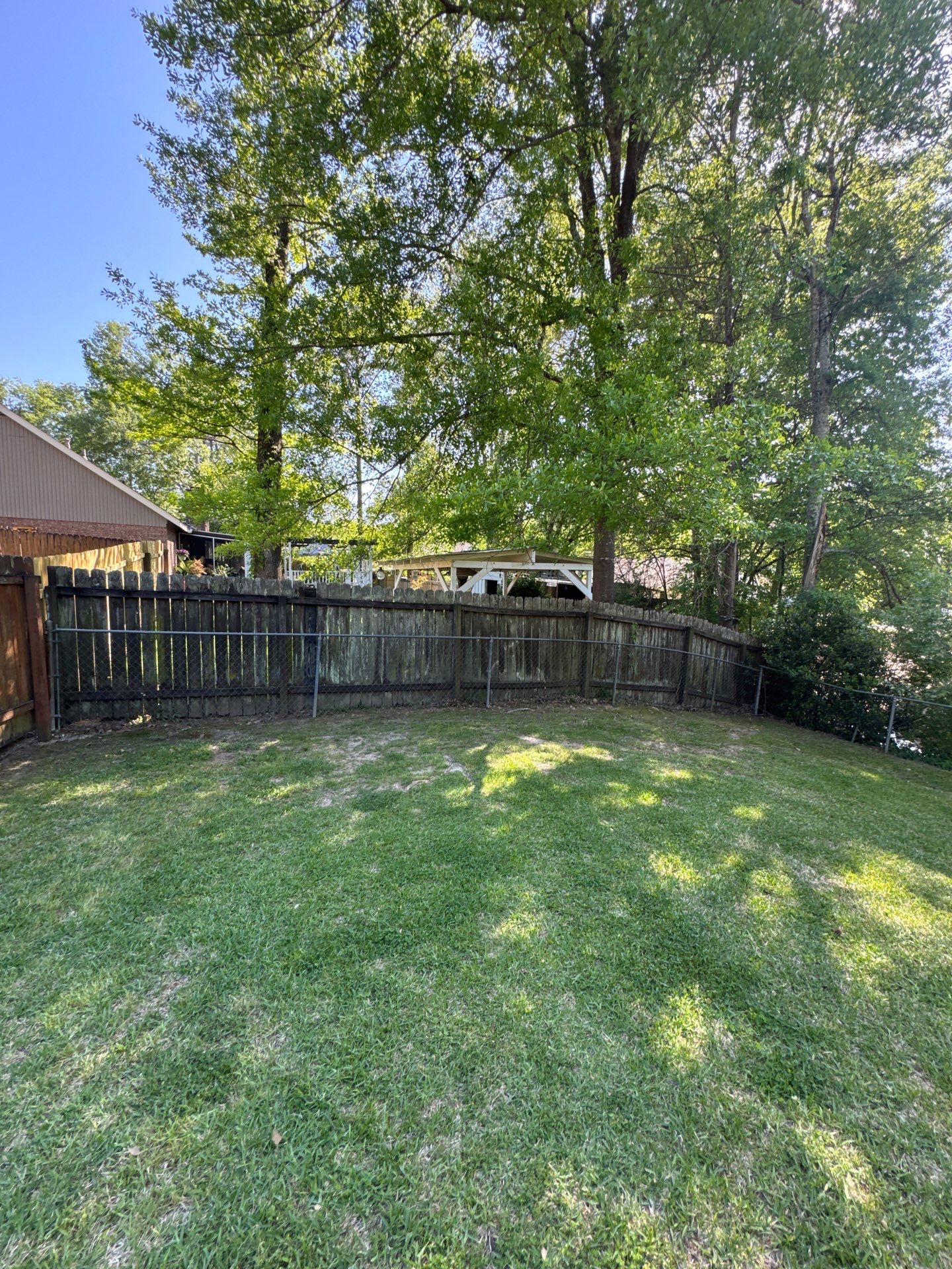 6' Cedar Good Neighbor w/Black Chain Link by Roberson Construction LLC