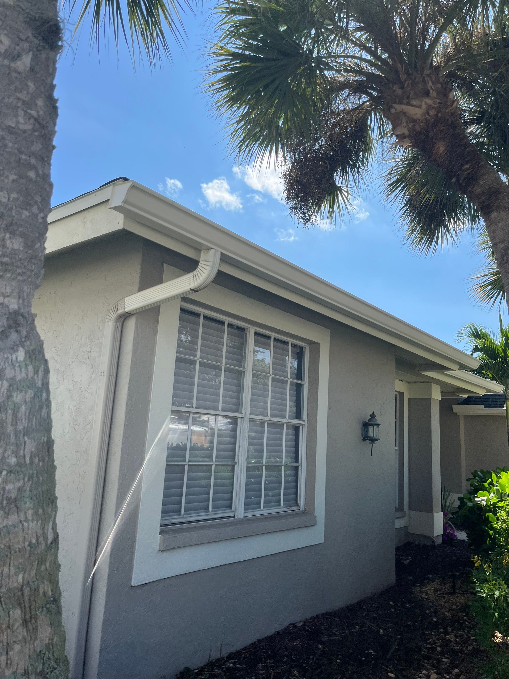 White 6-inch K-Style Gutters in Sarasota FL by Gutter Professor by Gutter Professors