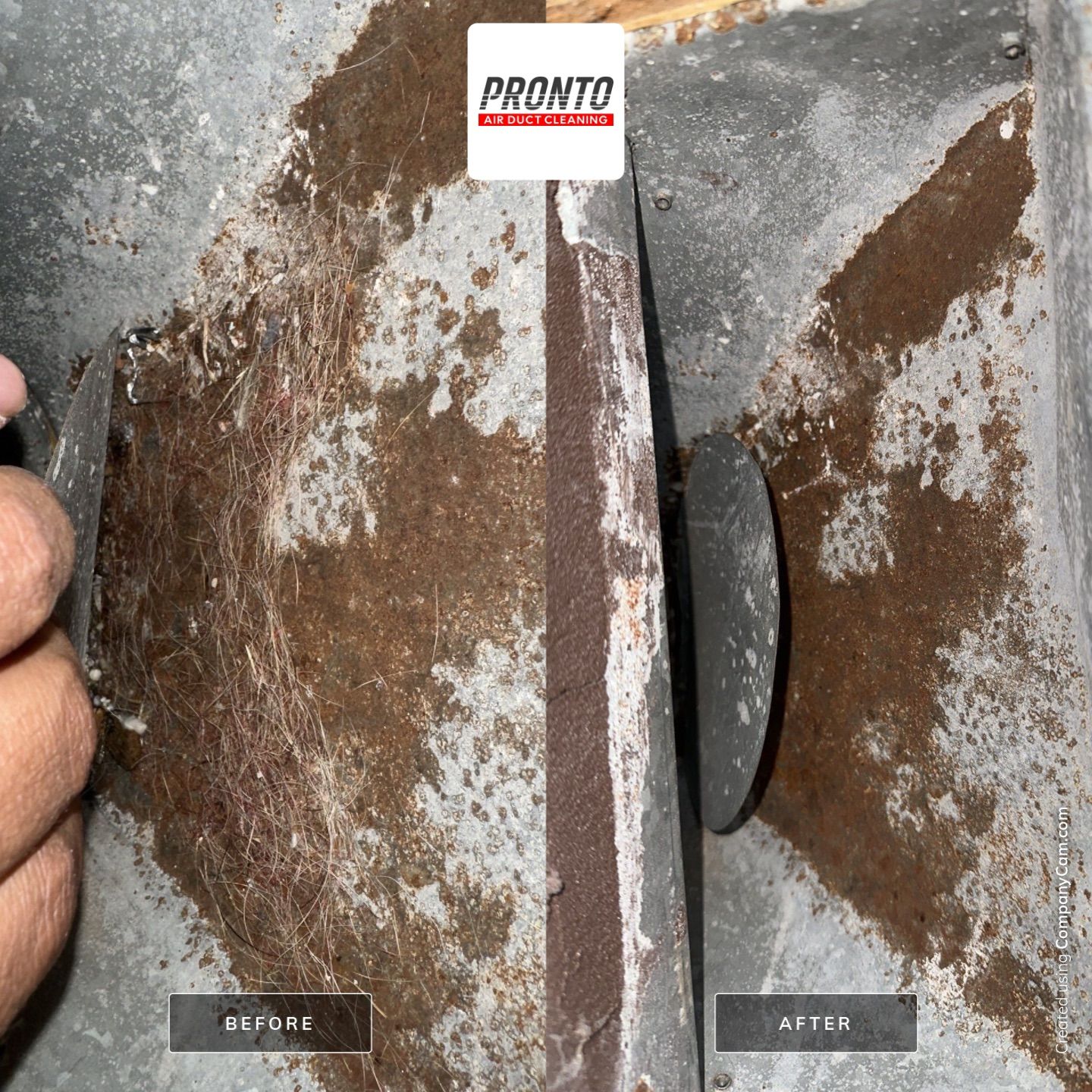 Air duct cleaning using Hypervac by Pronto Air Duct Cleaning