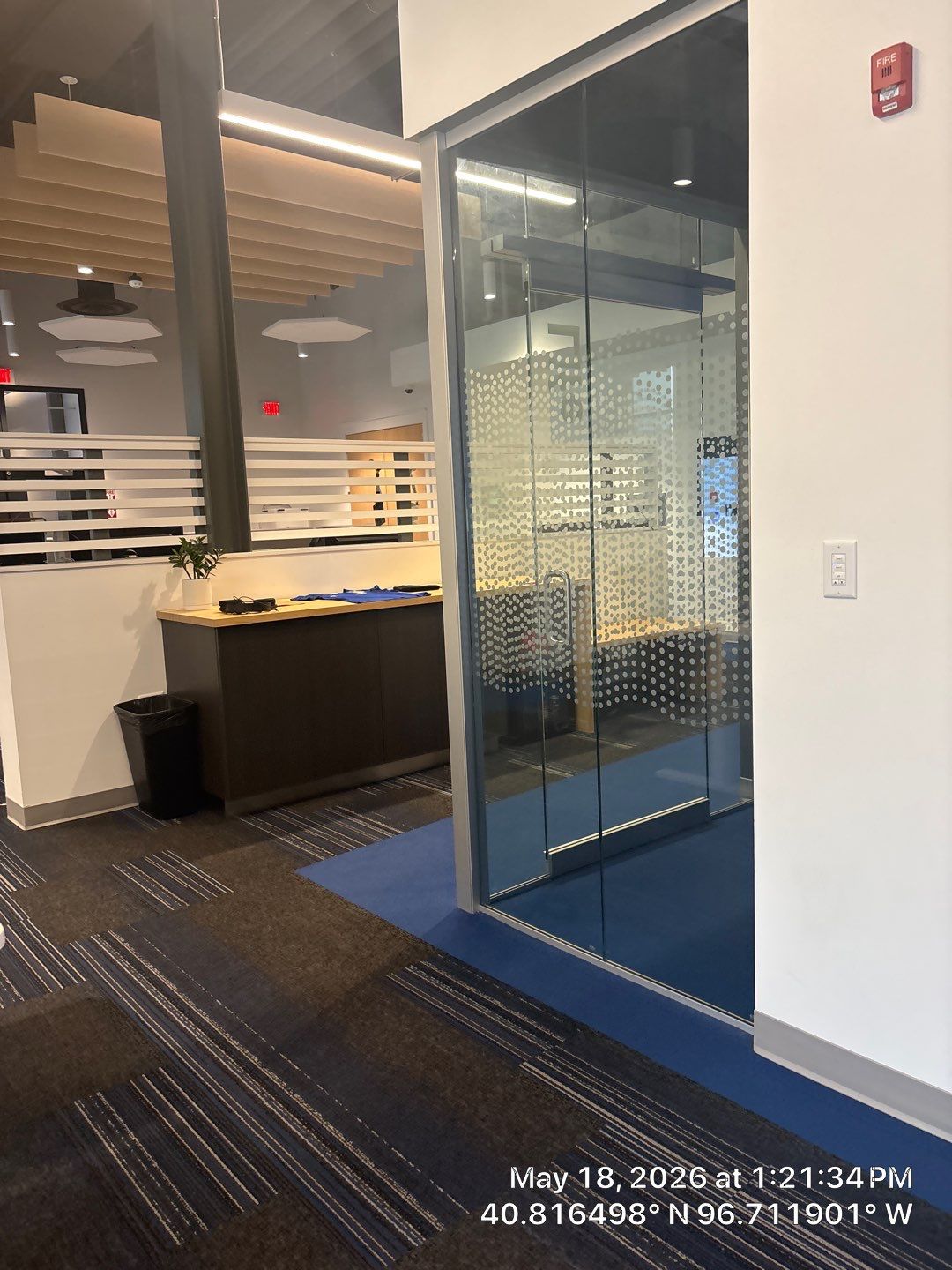 Modern Office Renovation in Lincoln Featuring Acoustic Ceilings and Glass Partitions by CompanyCam Sales Demo