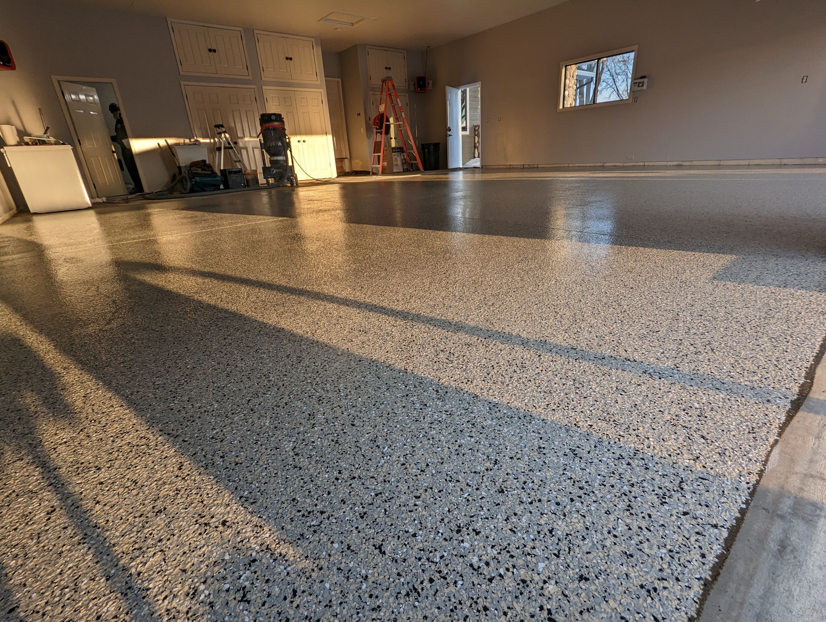 Garage using Mediterranean by Select Painting, Coatings & Garage Cabinets