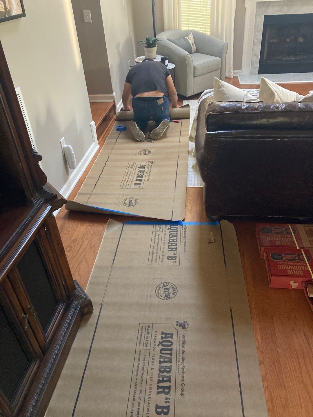 Stair treads install/refinish by Footprints Floors of Nashville