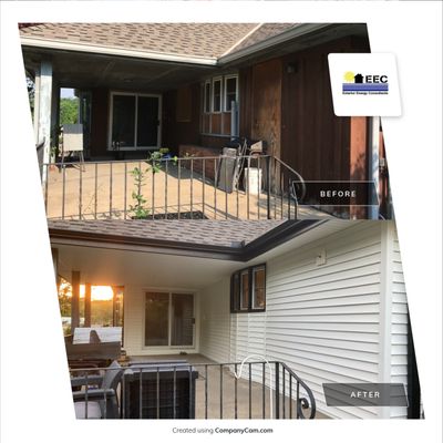 New white siding with Black trim