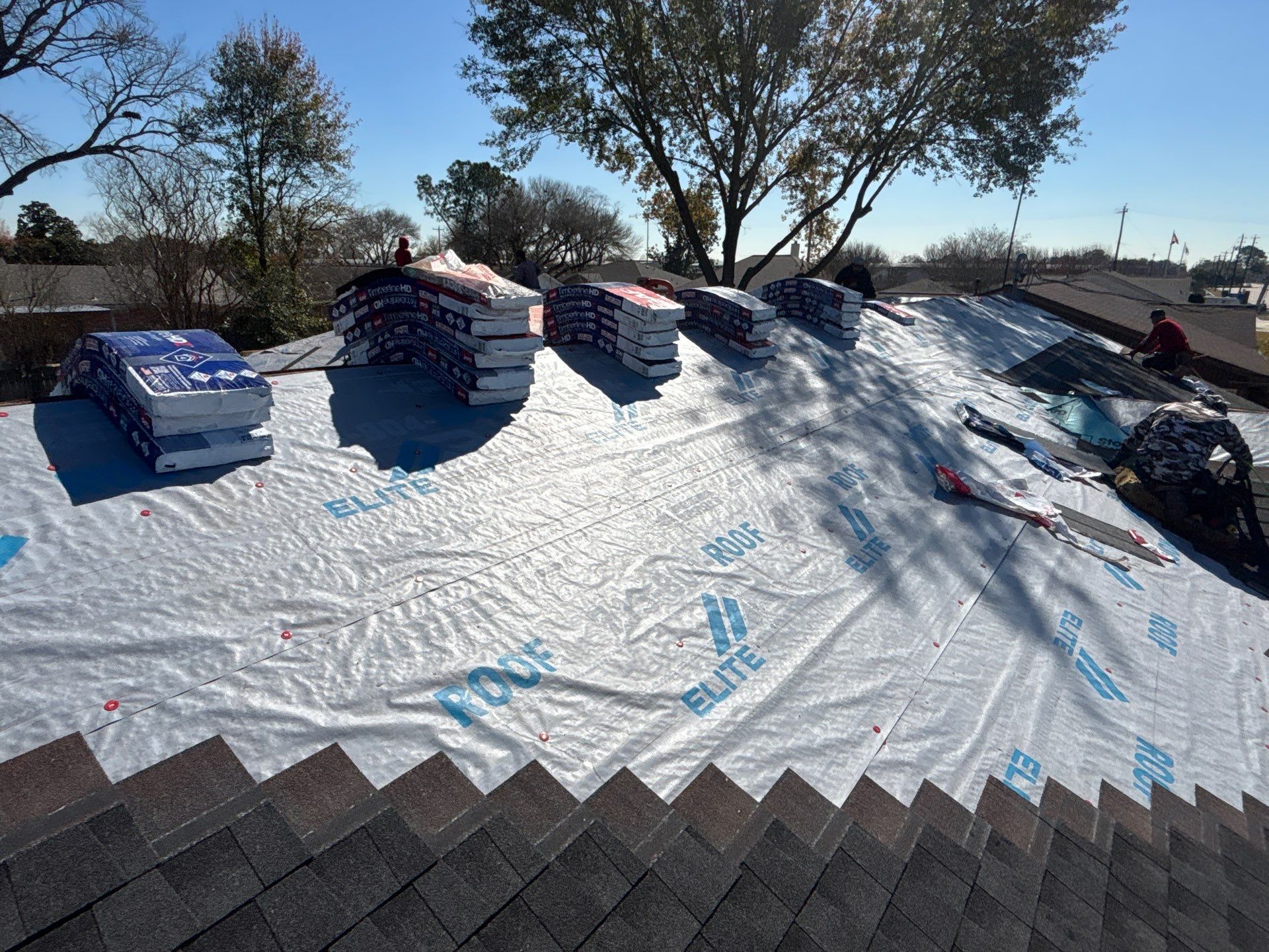 Residential Roof Replacement using GAF HDZ - Charcoal shingles by Elite Roofing LLC