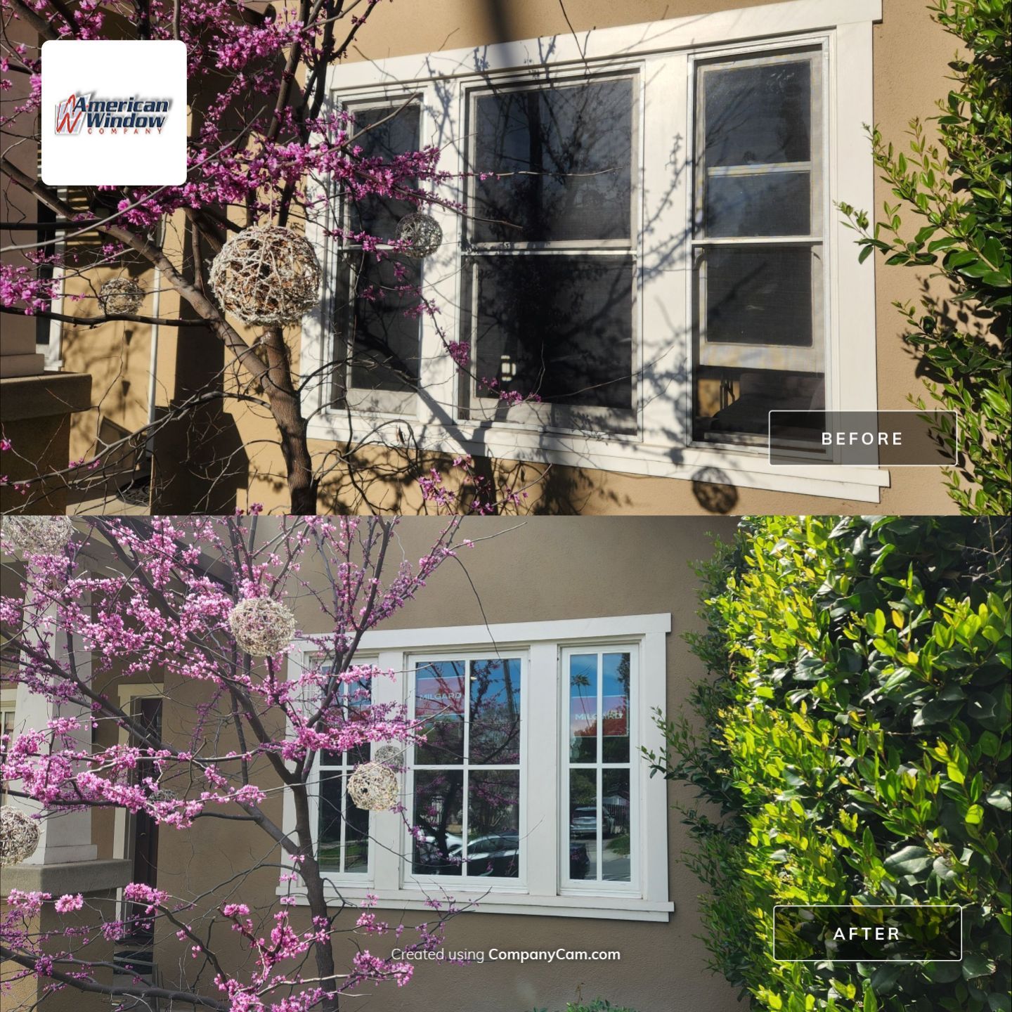 Window Installation using Milgard Ultra series, Fiberglass windows with SDL grids by American Window Company