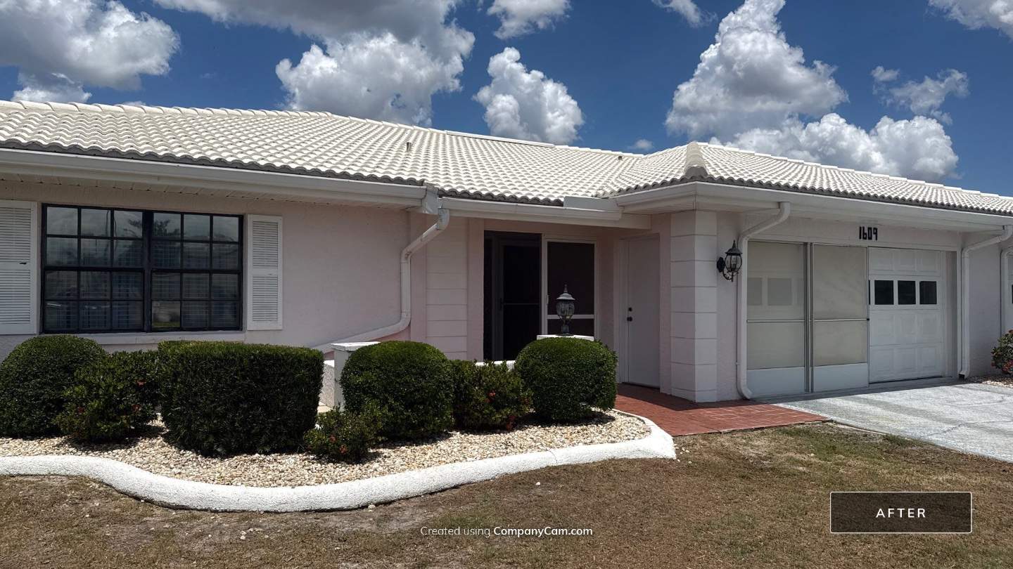 White Tile Roof Cleaning & House Wash in Fairview – Sun City Center, FL 33573 by Sunshine AquaWash