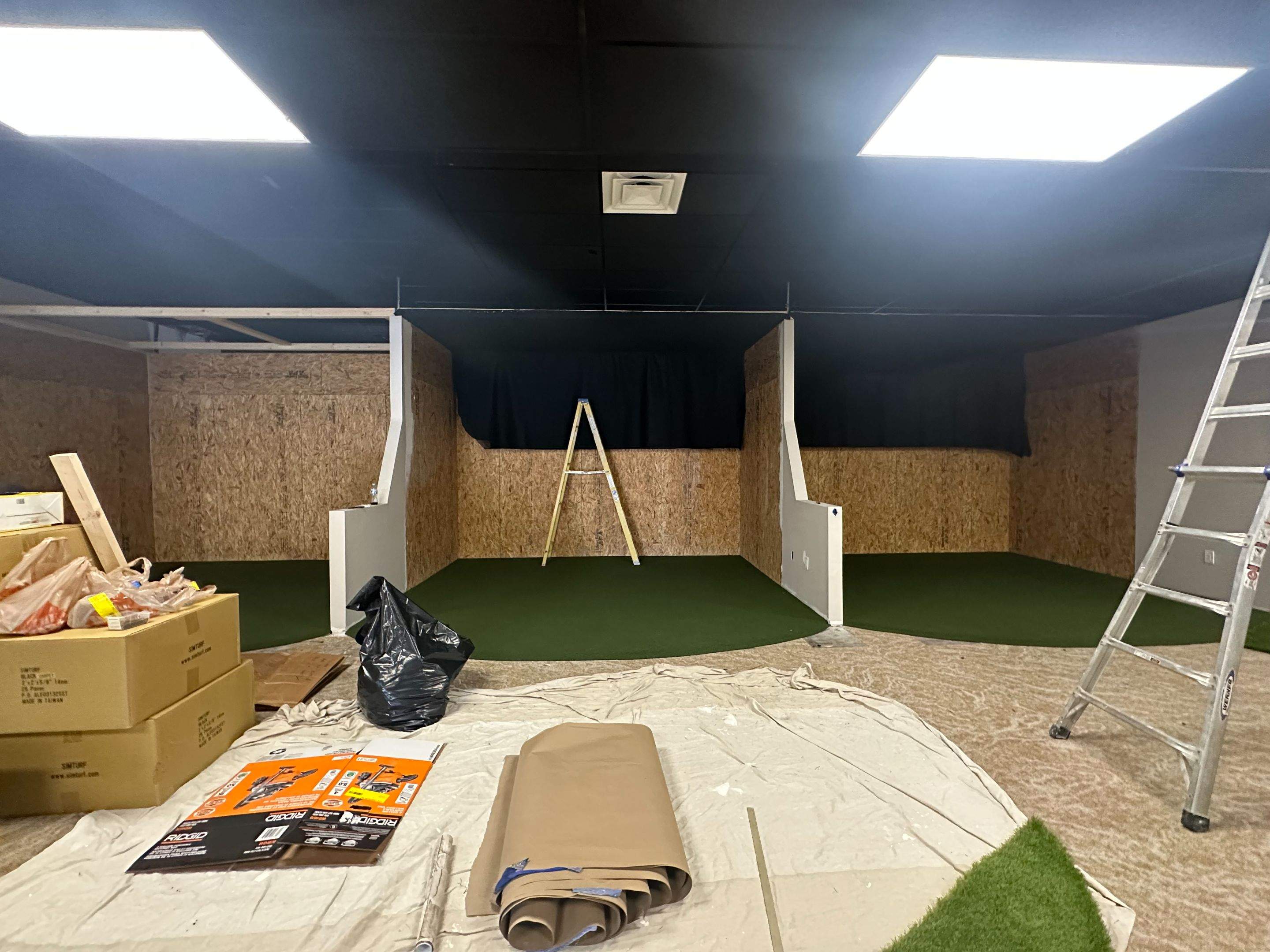 Commercial Indoor Golf Simulator Facility Buildout in Bradenton by Vertical General Contracting