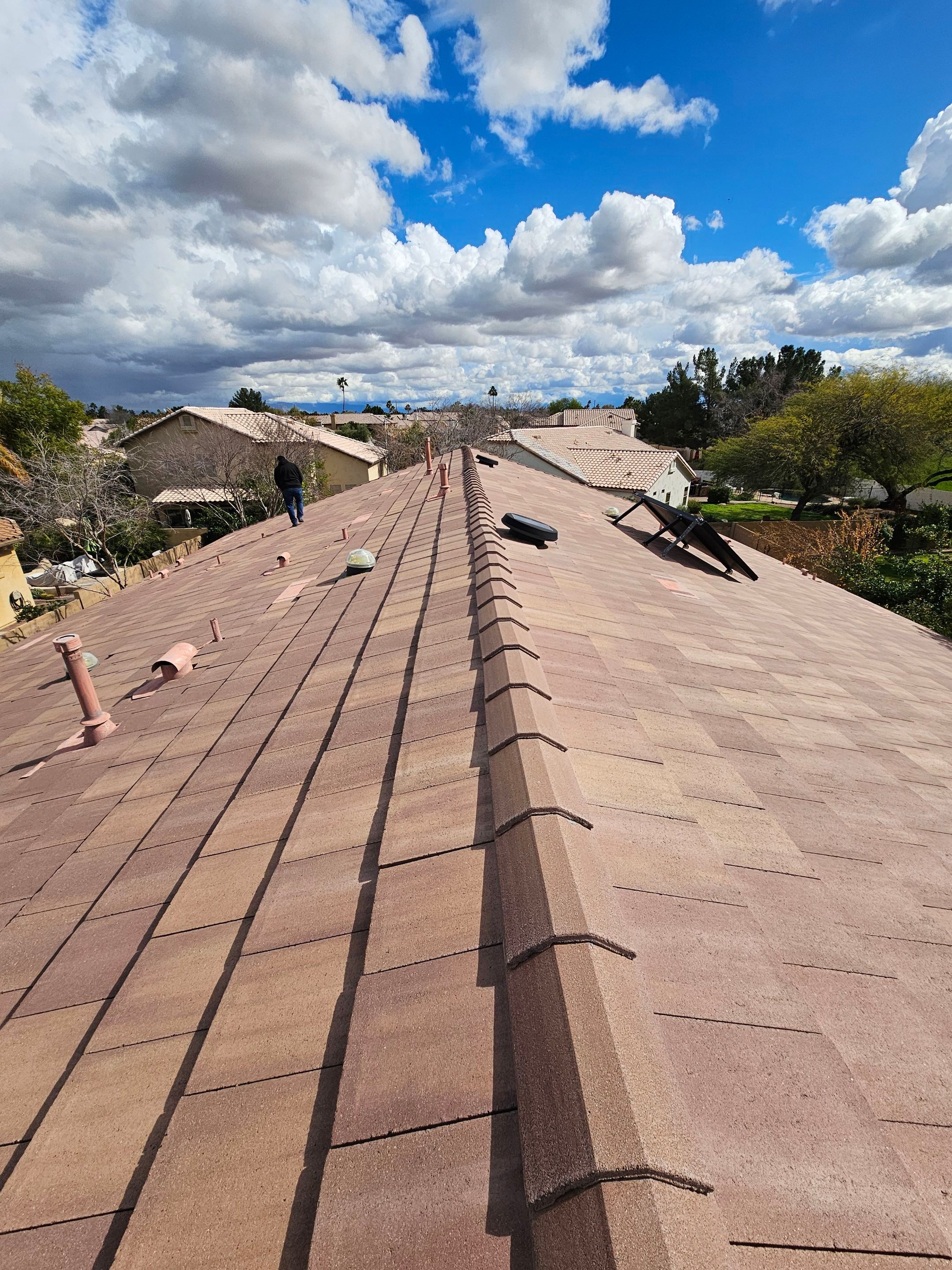 Santa Fe Blend Concrete Tile by Reimagine Roofing