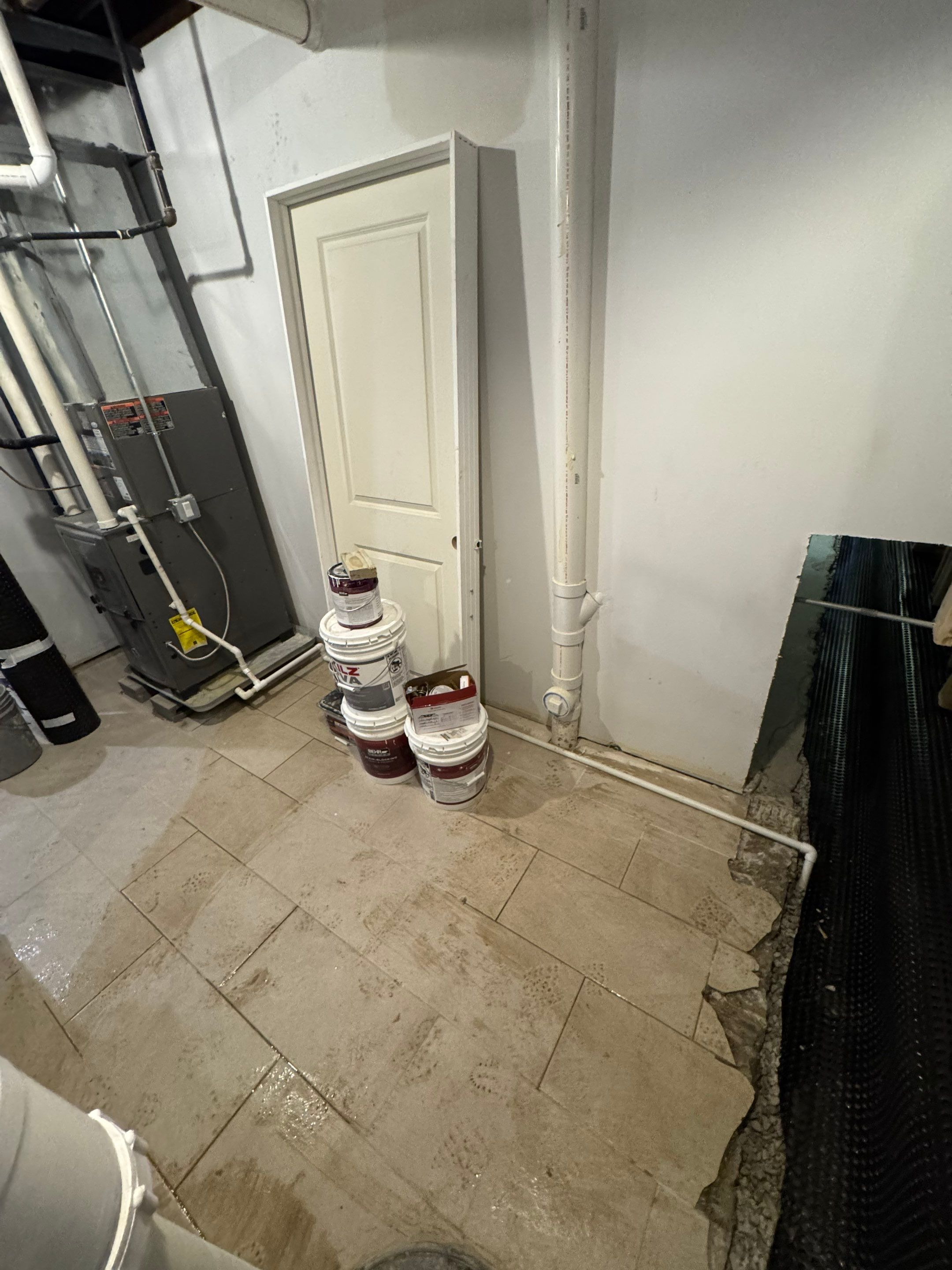 North Side Drain Tile System by Area Wide Waterproofing