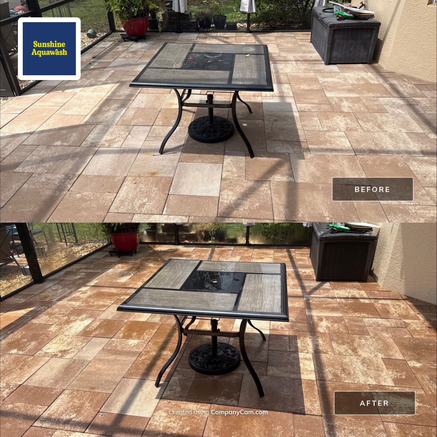 Paver Patio Cleaning & Screen Enclosure Cleaning in GreyHawk Landing – Bradenton, FL 34212 by Sunshine AquaWash