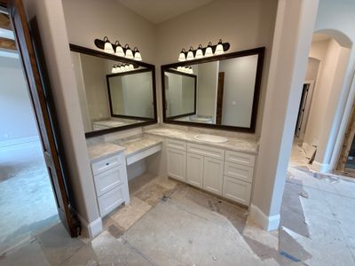 Frameless Rain Glass shower and Framed Mirror Project 