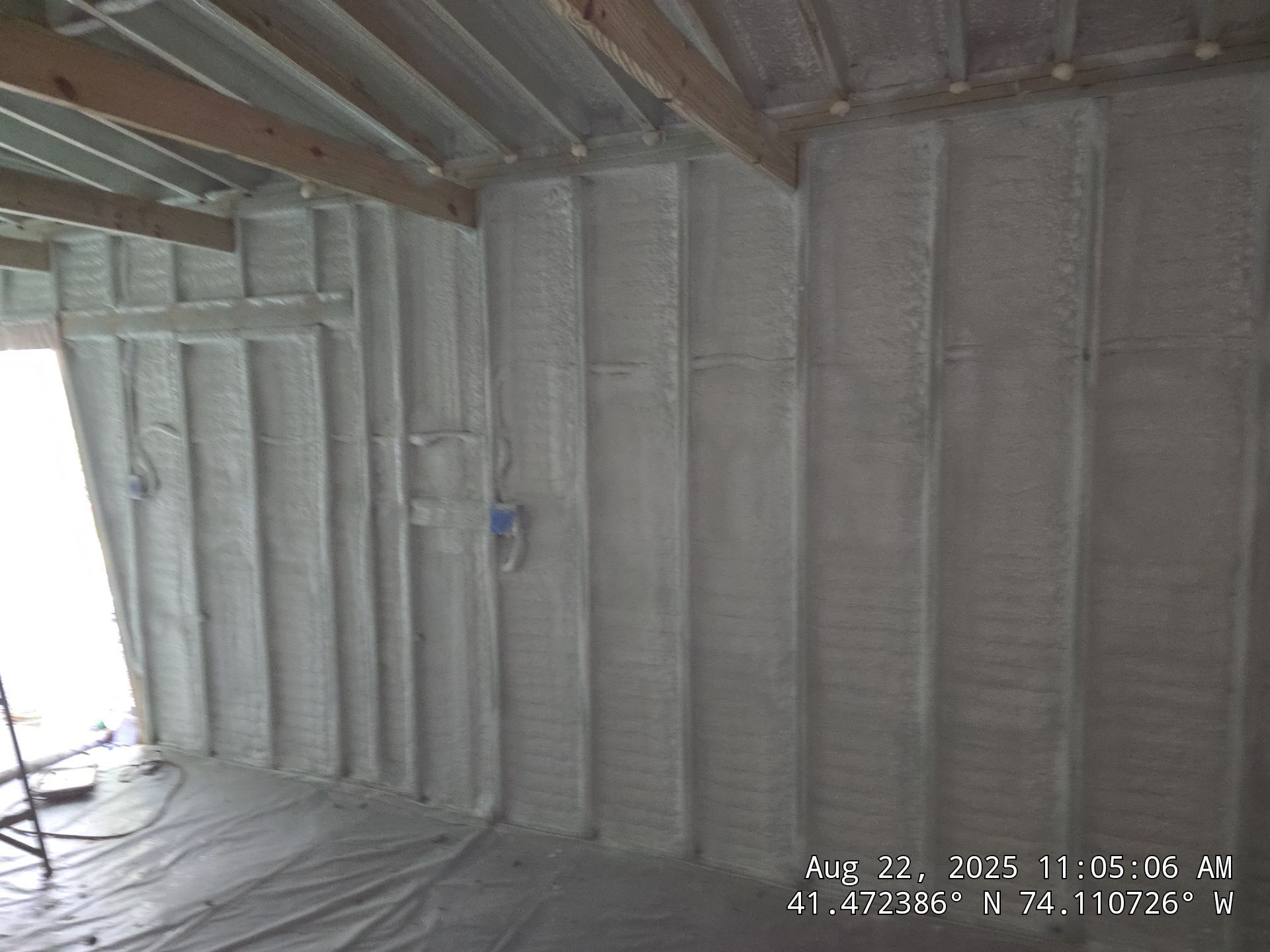 Exterior Walls using Closed Cell Spray Foam by NYS Foam & Energy