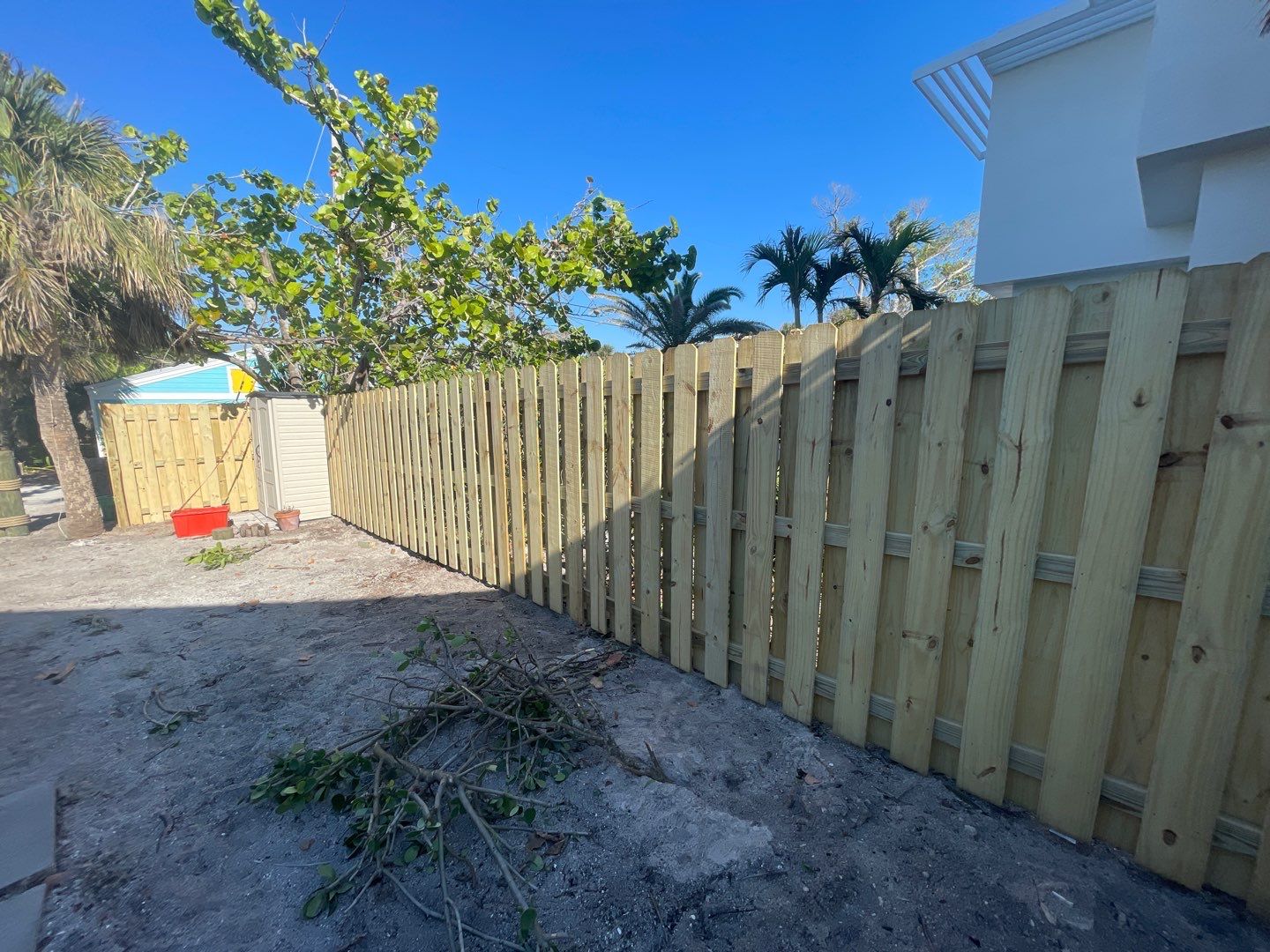 Wood Fence Installation using Shadowbox Wood Fence by Asap fence and gates, LLC