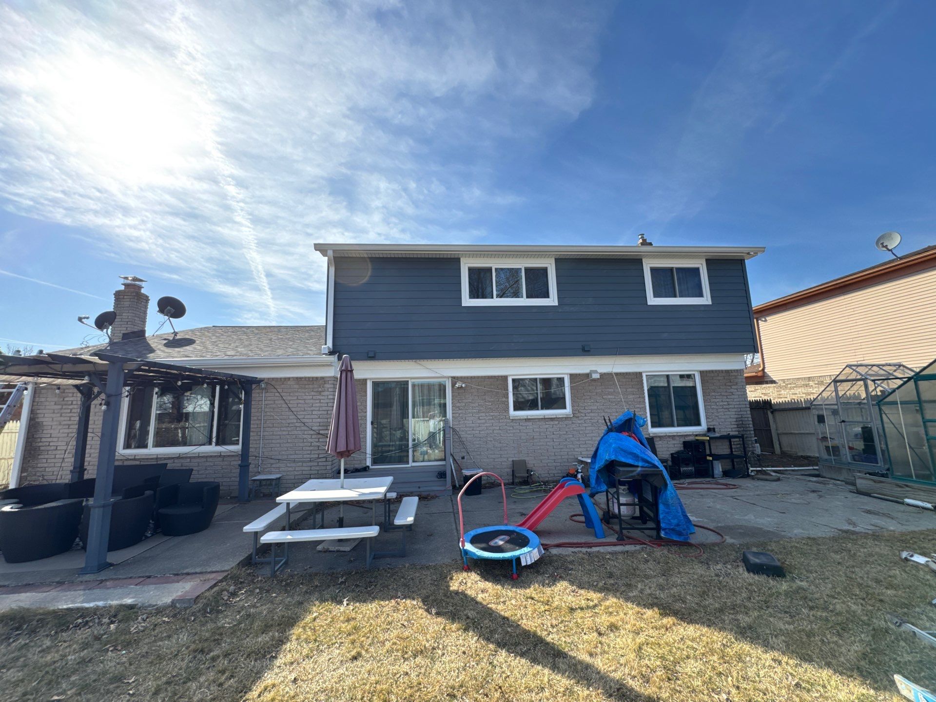 Siding Replacement using Alside Midnight Blue by 180 Contractors