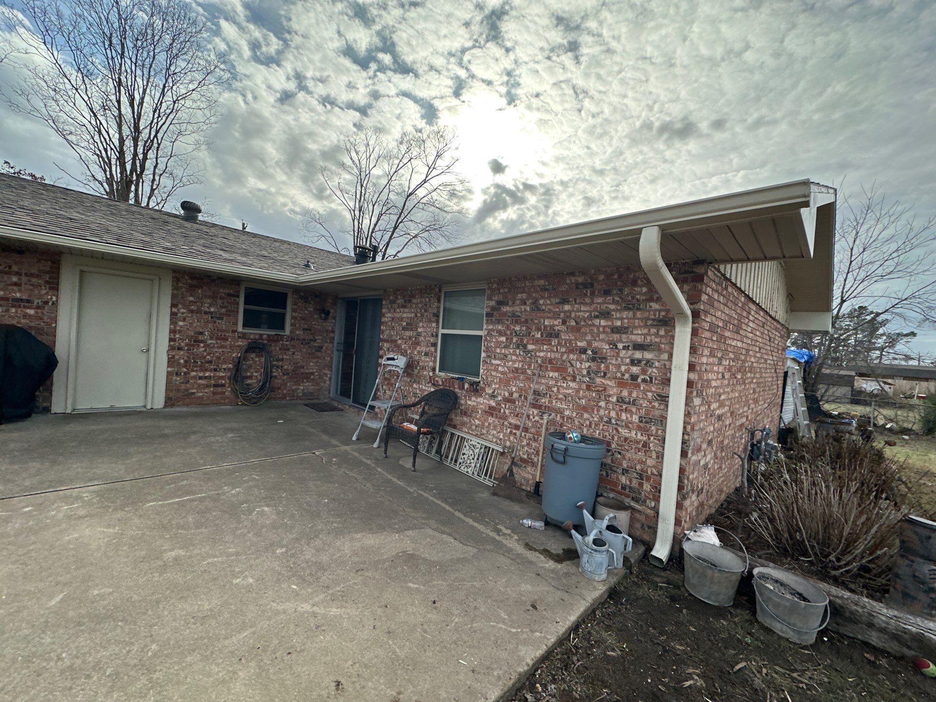 Almond 5" Gutter Install Rogers, AR by Chappell Gutter & Exterior
