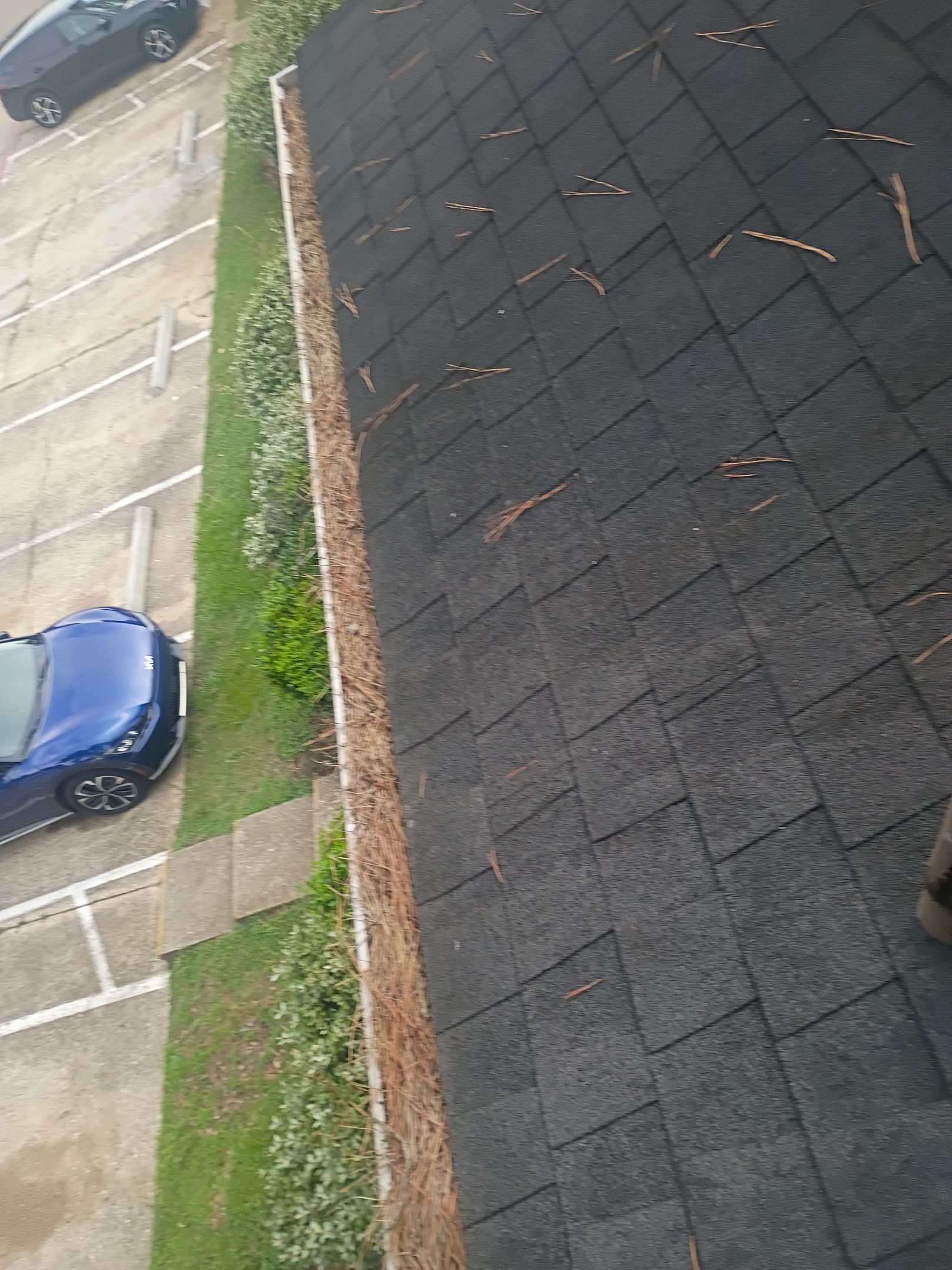 HOA gutter cleaning before photo.