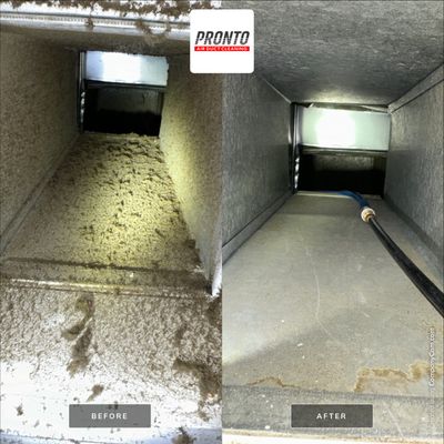 Air duct cleaning using Hypervac