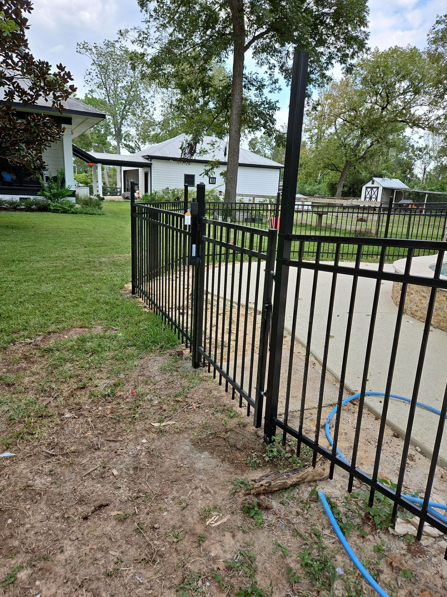 Ranch Style fence Plus Iron installation by Tim's Fences