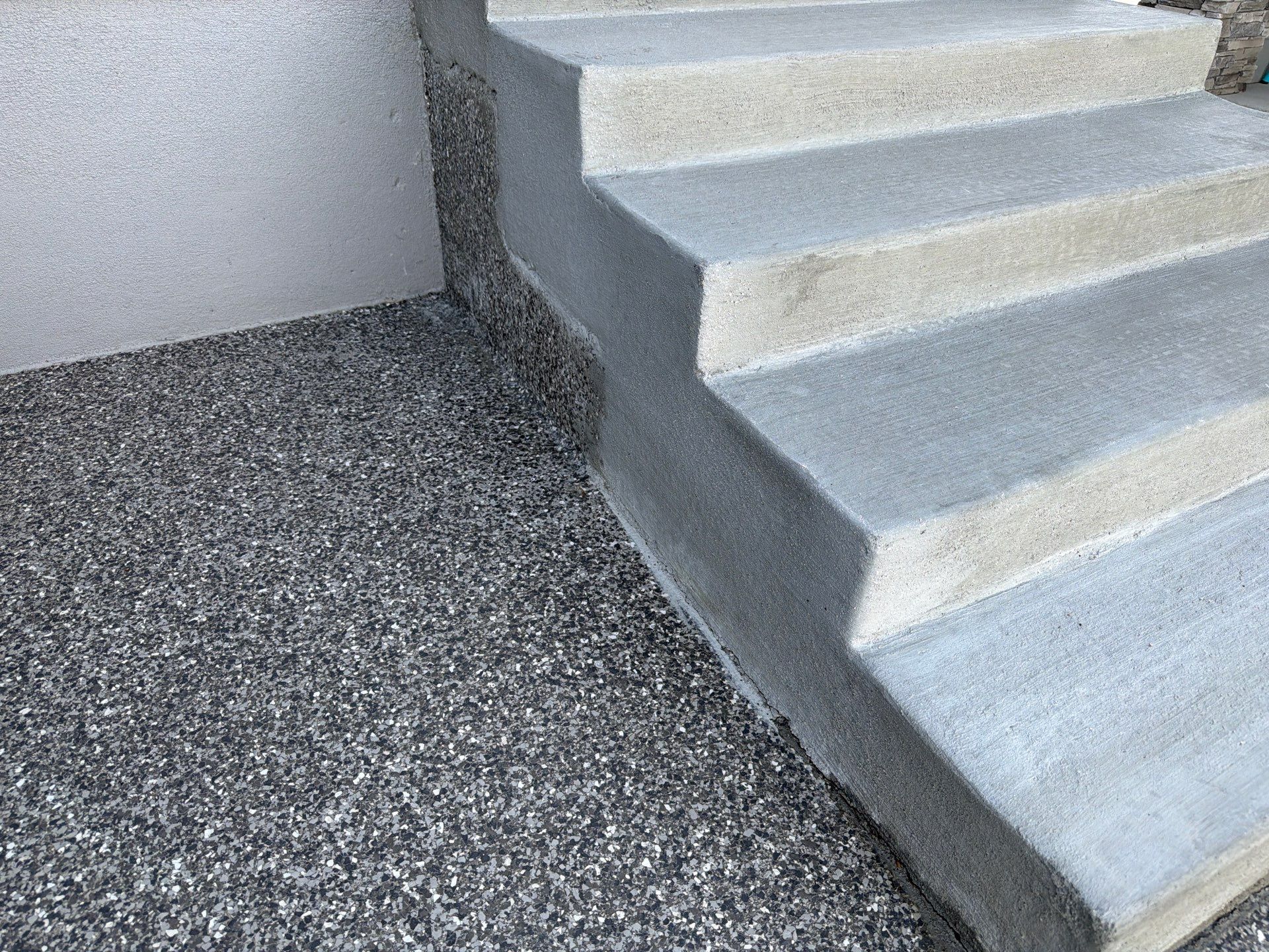 Silver Creek Flak Coating for Patio and Entry Steps in Sioux Falls by Select Painting, Coatings & Garage Cabinets
