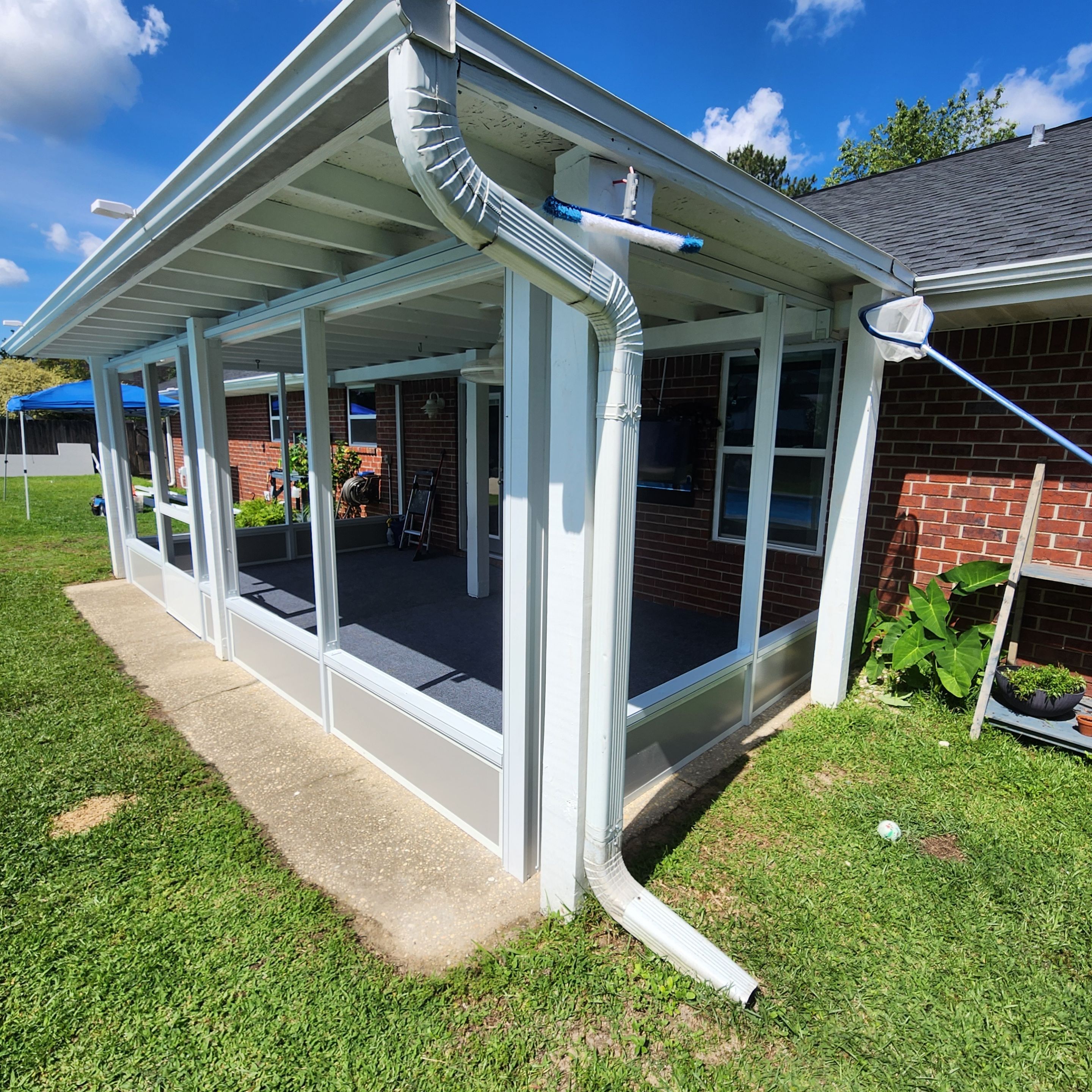 Screen Room Built Under Existing Roof by Titan Sunrooms