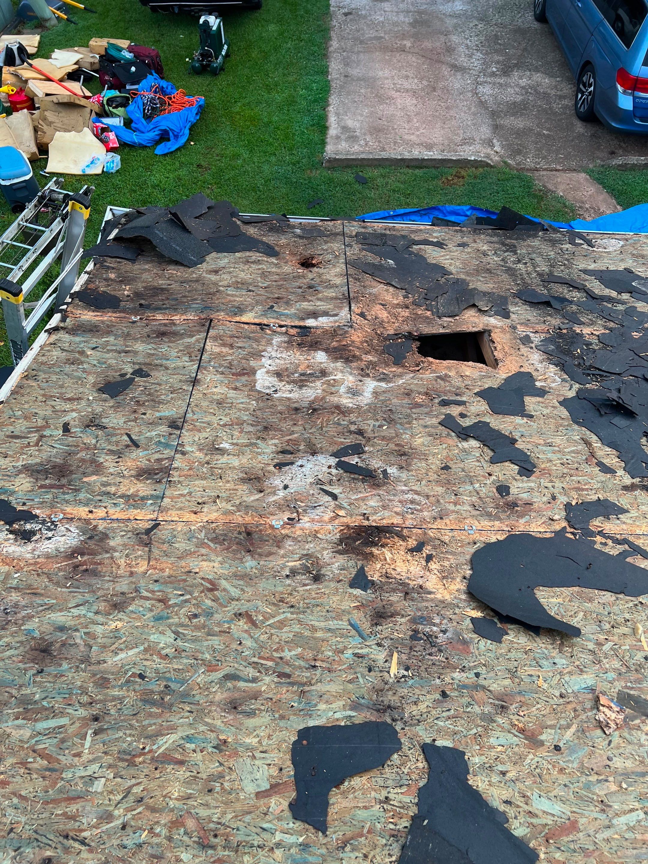 Architectural Shingle Roof Replacement with New Skylights in Woodstock by Mosaic Roofing Company