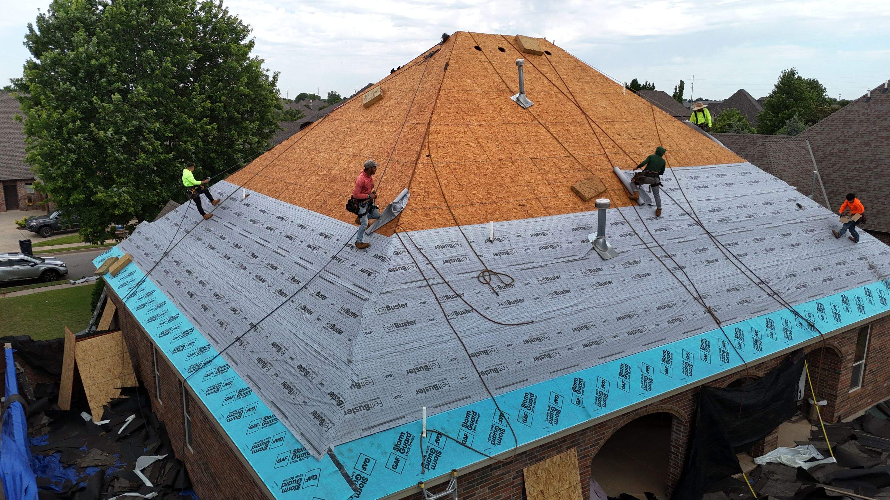 GAF Timberline UHDZ Full Storm Restoration - Exterior Paint & Interior Repair - Oklahoma City, OK by 5Coat Roofing & Construction