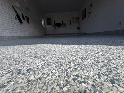Garage Epoxy Flake Floor Installation – Muskegon, MI