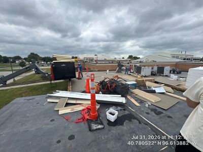 Commercial Flat Roof Installation for Lincoln Middle School