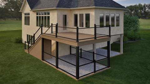 Dog Run Under Backyard Deck by Southwest Greens Midwest