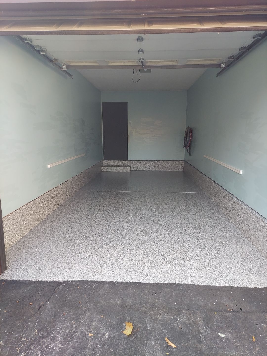 Single Car Garage in Slate Stone - Boardman, OH by Alexander Concrete Coatings