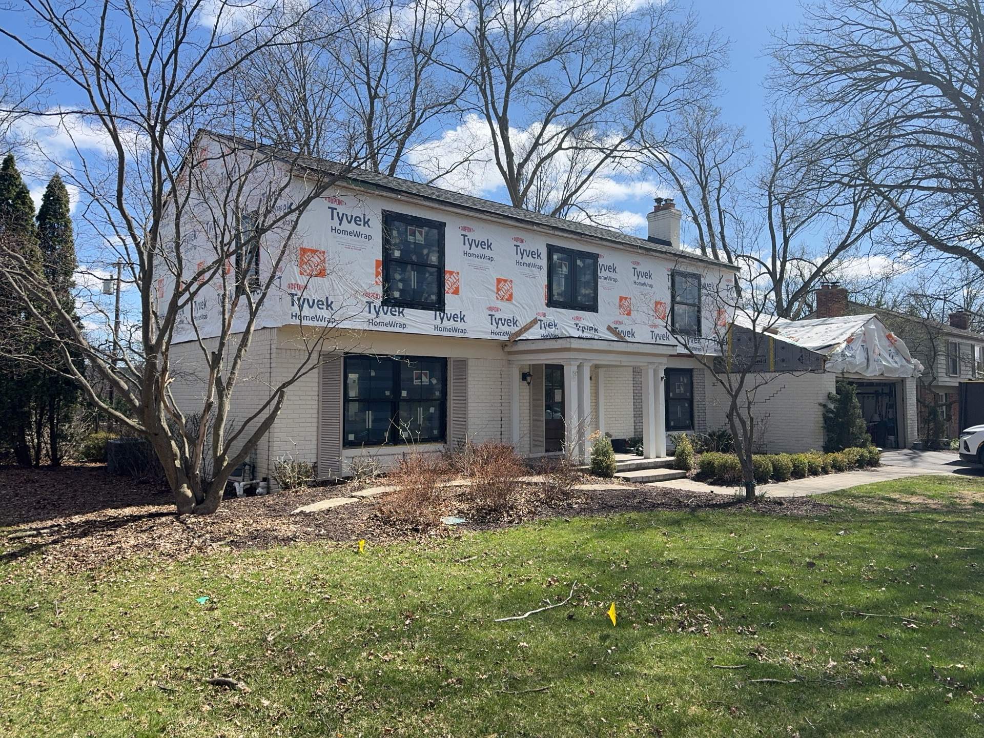 Siding Replacement using Hardie Plank S8 1/4"  Arctic White by 180 Contractors