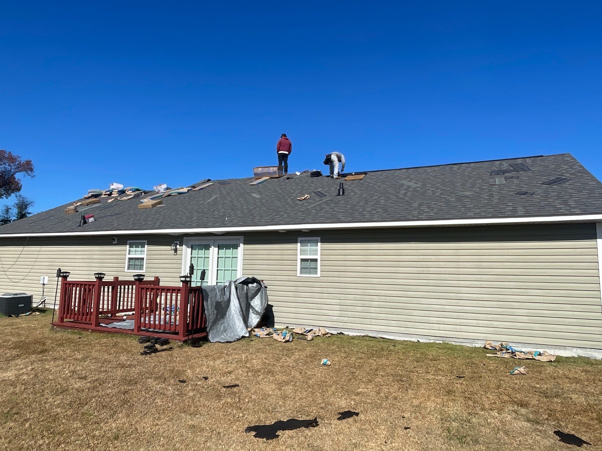 Roof Replacement using CertainTeed Shadow Hip & Ridge Driftwood by RGR Construction and Roofing, LLC