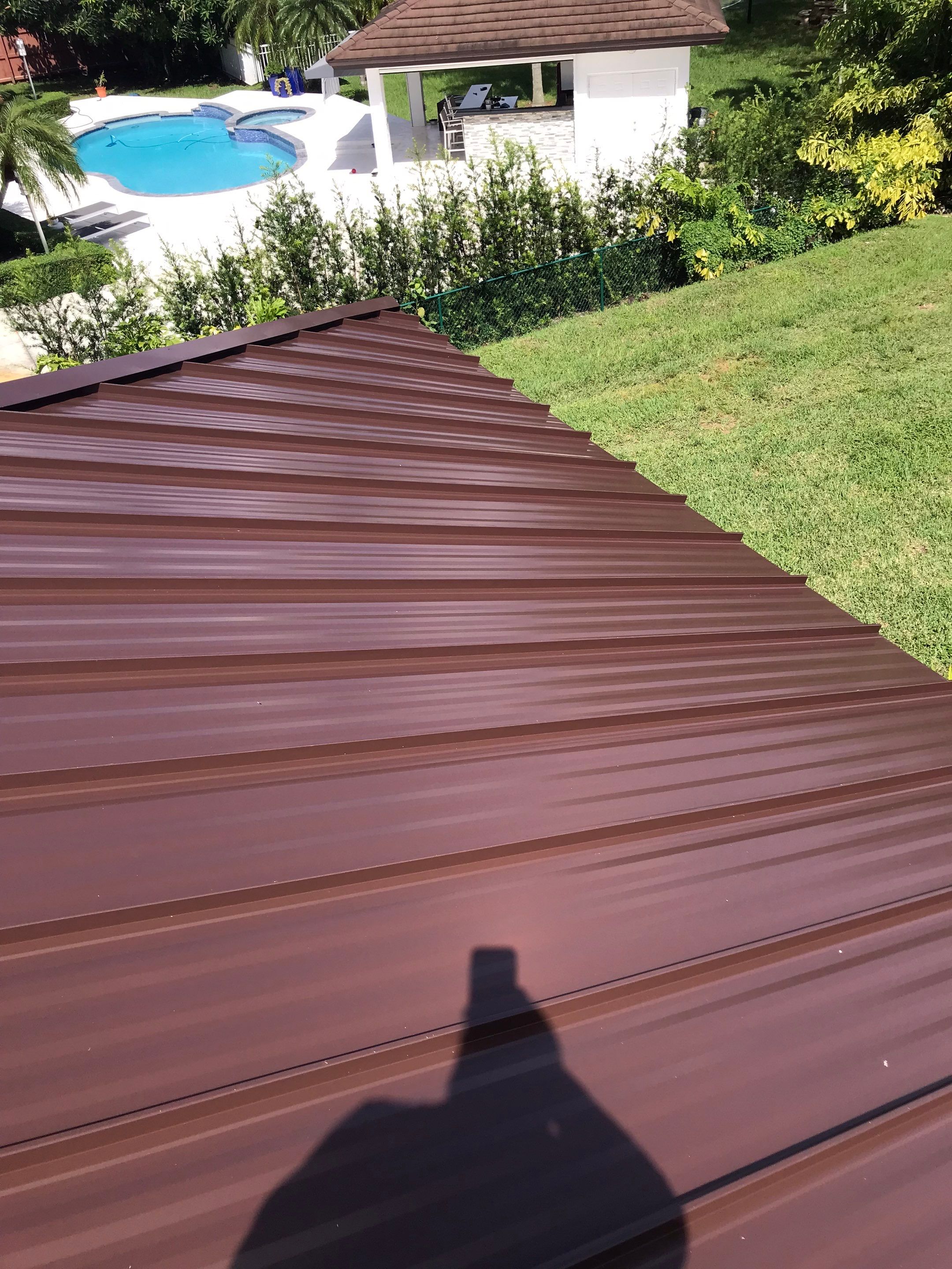 Metal Roof - Galvalume - Mansard Brown by Istueta Roofing